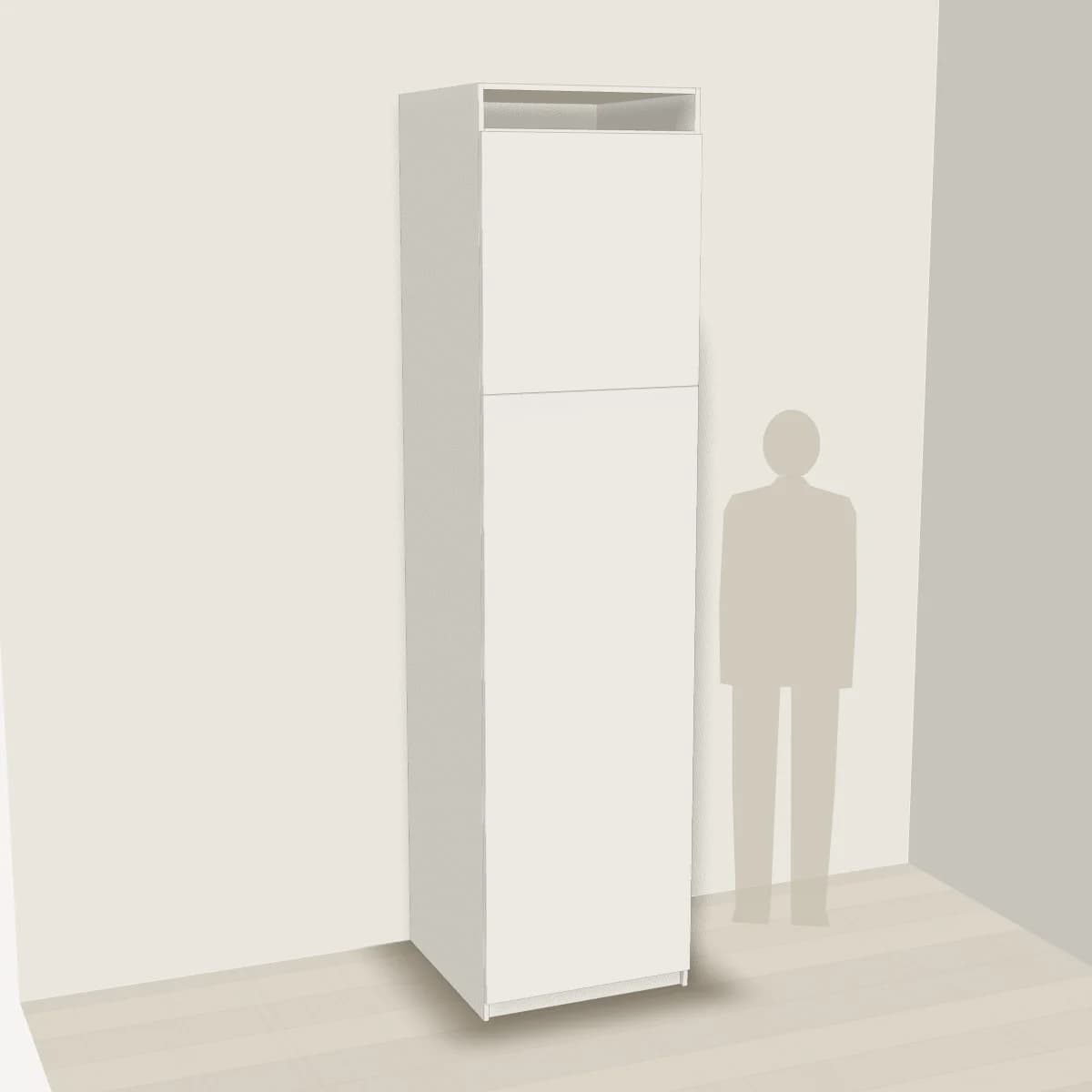 Słupek na pralkę i suszarkę 68 cm — wizualizacja 3D